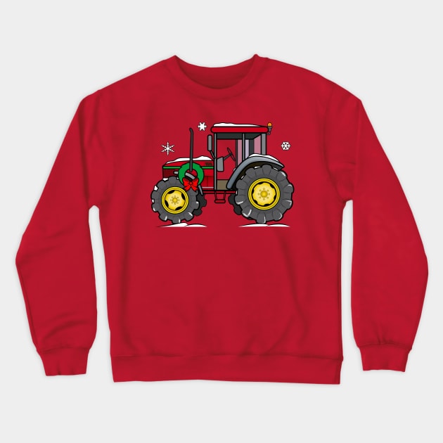 Tractor at the Holidays Crewneck Sweatshirt by PenguinCornerStore